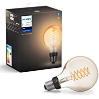 Philips Hue Bombilla Inteligente LED E27- con Bluetooth- Filamento Globo G93- Luz Blanca Cálida- Compatible con Alexa y…